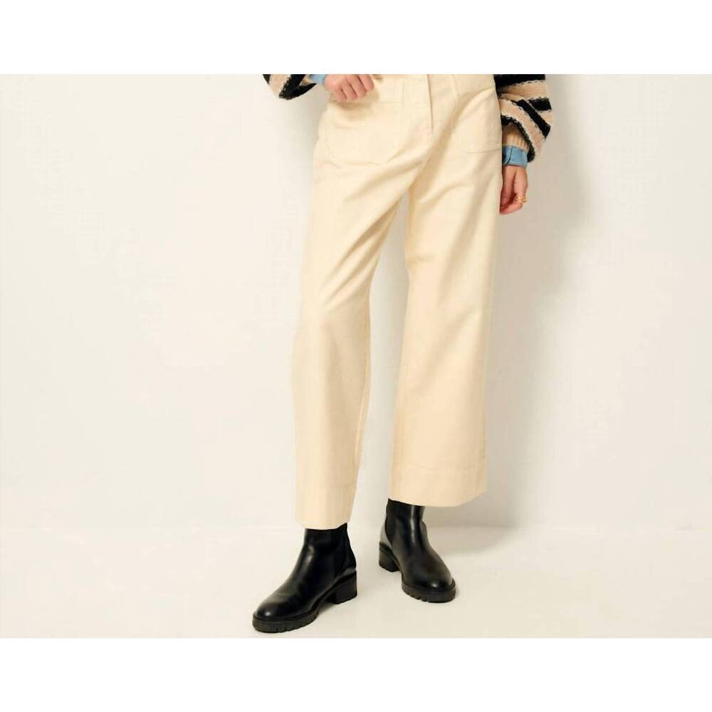 NEW SESSUN ness stripe long sleeve sweater in black / beige